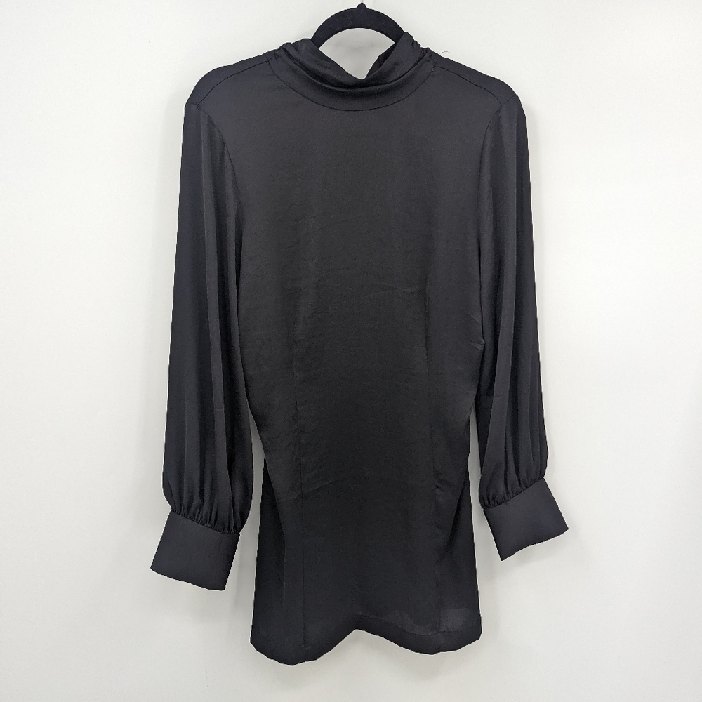 OPEN EDIT Tie Back Long Sleeve Dress Tunic